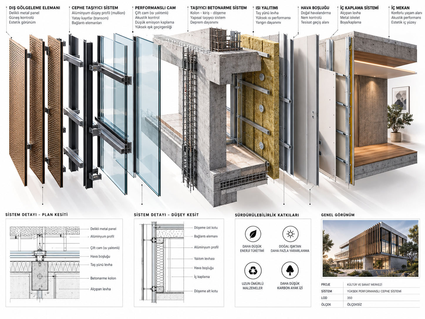 LOD 350 Revit çizim detayı ve BIM danışmanlık modeli